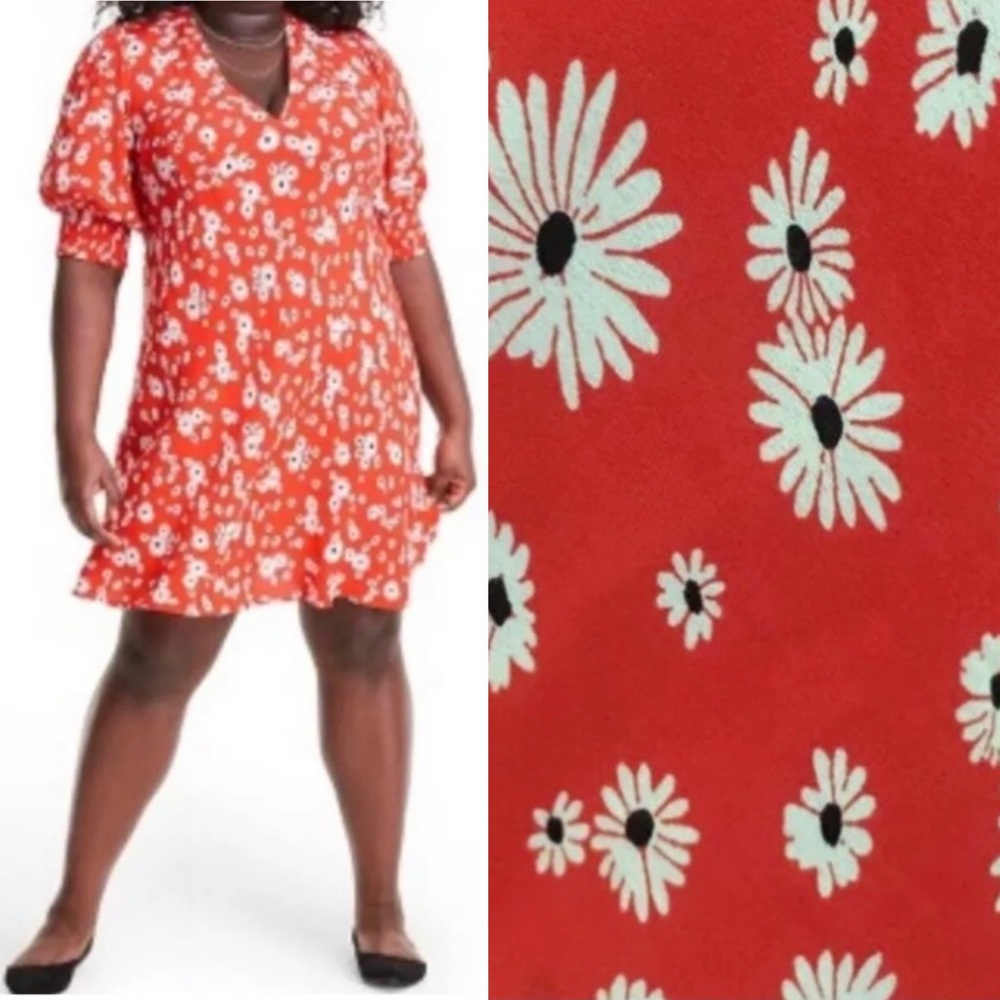 Floral Puff Sleeve Dress RIXO for Target 16W/18W or 20w/22W 24W/26W
